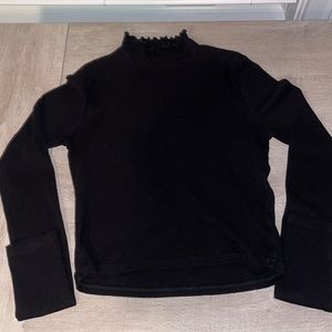 black brandy mock neck